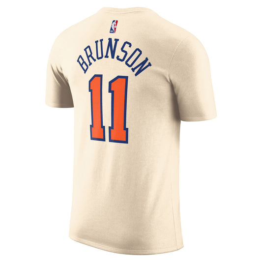 Nike Knicks Jalen Brunson City Edition 2025-26 Name & Number Tee - Back View