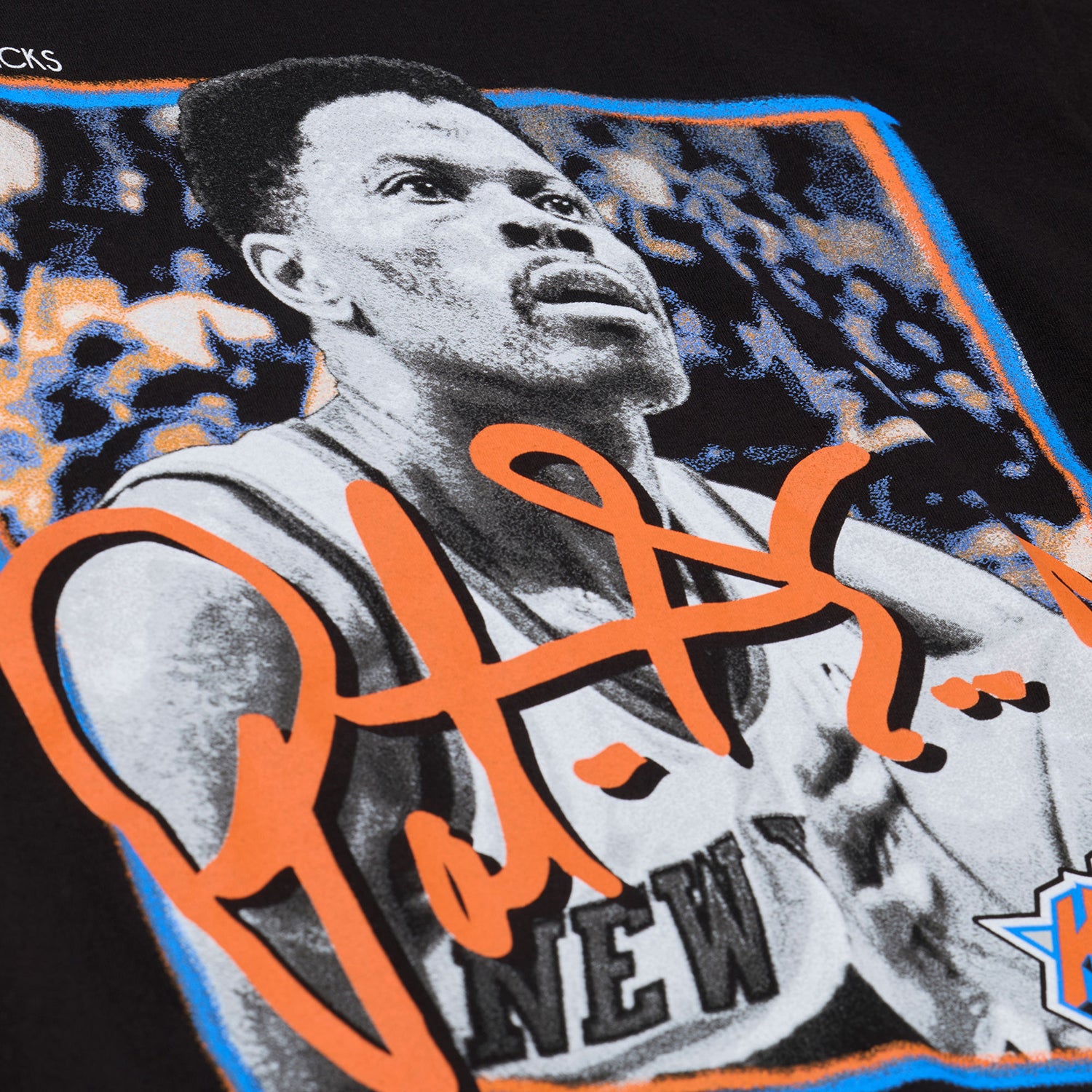 Mitchell & Ness Knicks Patrick Ewing Freeze Frame Tee - Graphic View