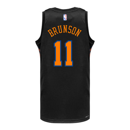 Jalen Brunson Nike Black Statement Swingman Jersey - Back View