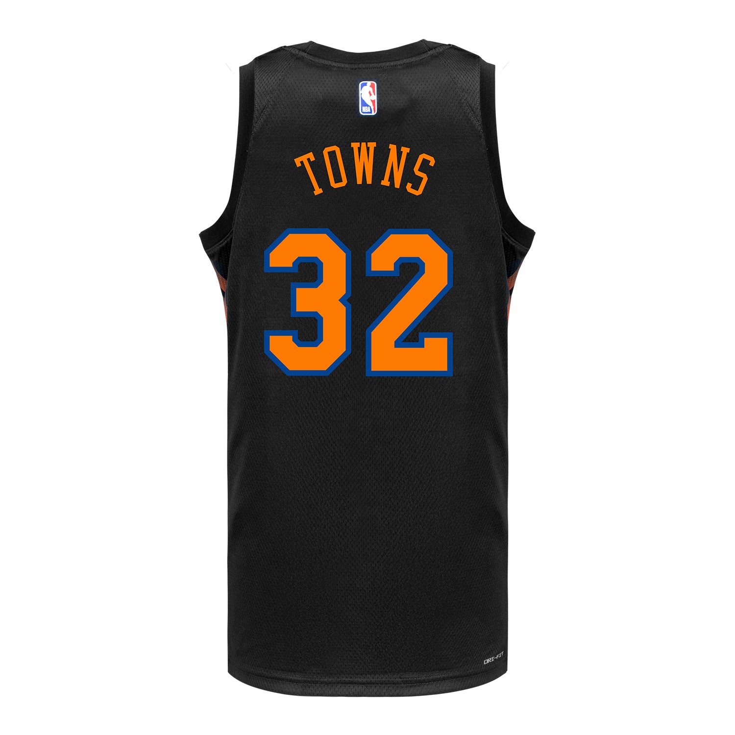 Karl-Anthony Towns Nike Black Statement Swingman Jersey - Back View