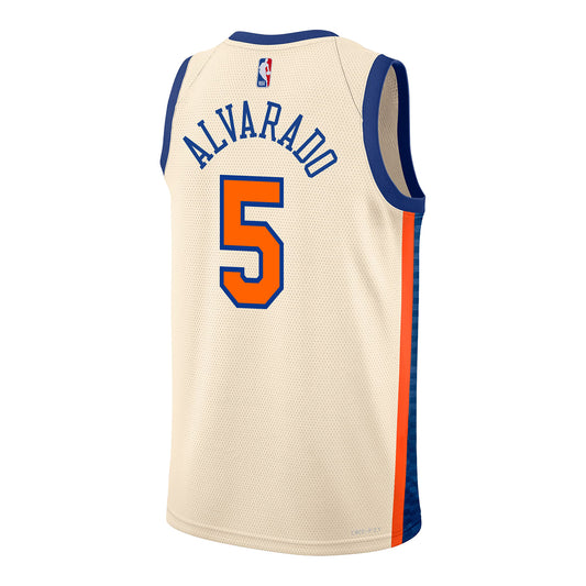 Jose Alvarado Nike Cream 25-26 City Edition Swingman Jersey - Back View
