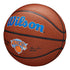 Wilson Knicks Alliance Basketball - In Brown - Angled Left View