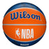 Wilson Knicks Tie Dye Basketball - In Blue And Orange - Back View