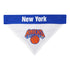 New York Knicks Pet Reversible Bandana - In Blue - In White - Front View