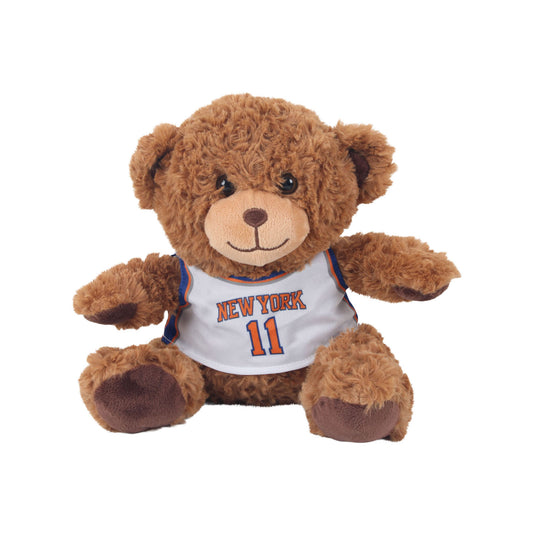 Knicks Jalen Brunson Jersey 10" Seated Bear - Front View
