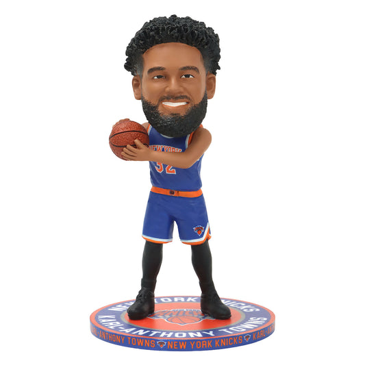 Knicks Karl Anthony Towns 5" Repeat Name Base Bobblehead - Front View