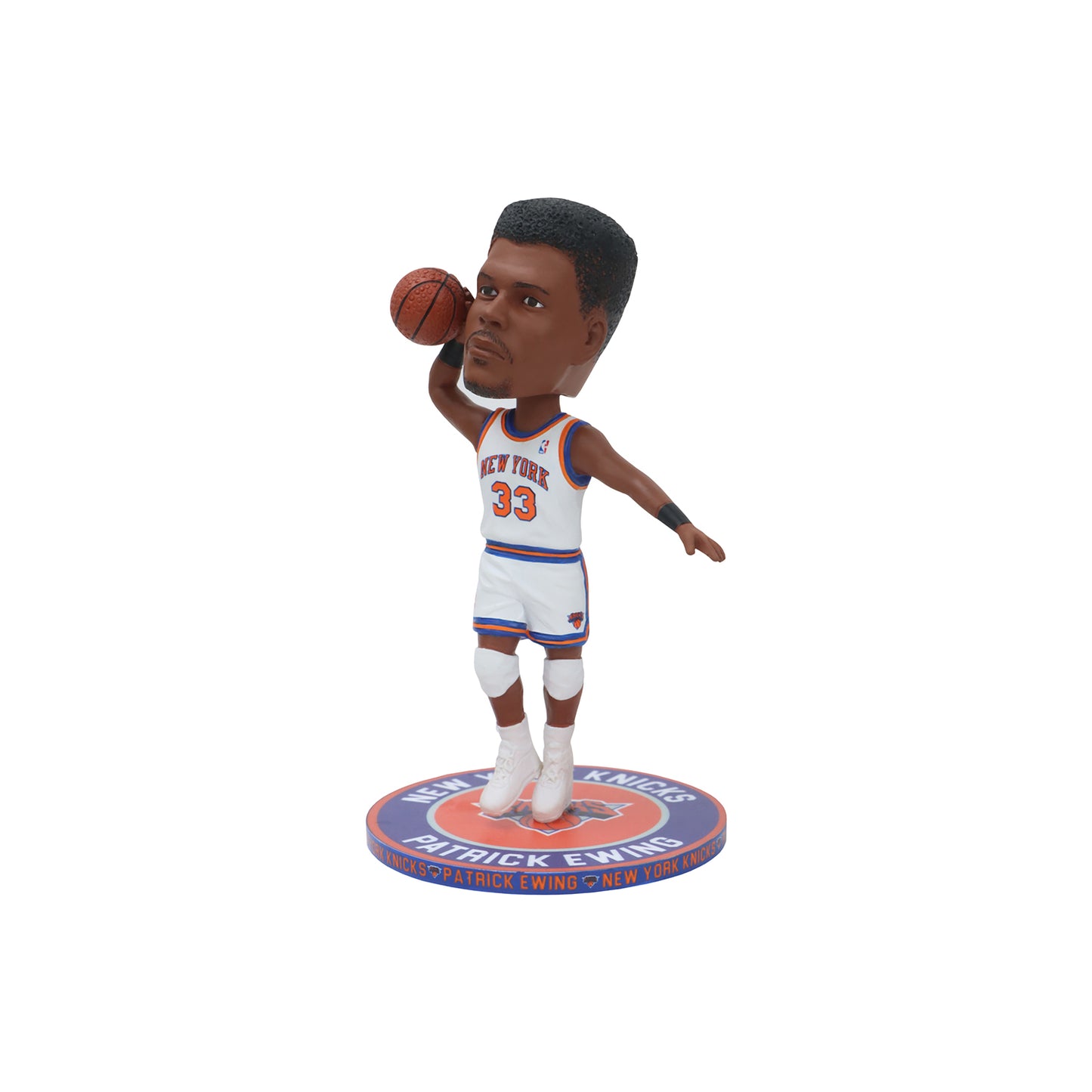 Knicks Patrick Ewing 5" Repeat Name Base Bobblehead - Front View