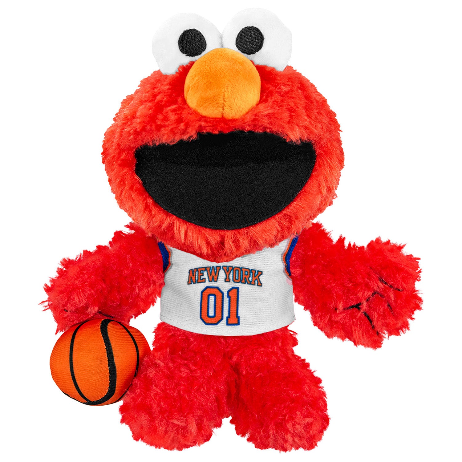 Uncanny Brands Knicks Sesame Street Elmo 8" Kuricha Sitting Plush - Front View