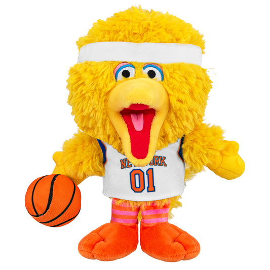 Uncanny Brands Knicks Sesame Street Big Bird 8" Kuricha Sitting Plush - Front View