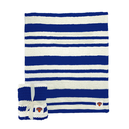 Knicks Cable Knit Blanket - Full View