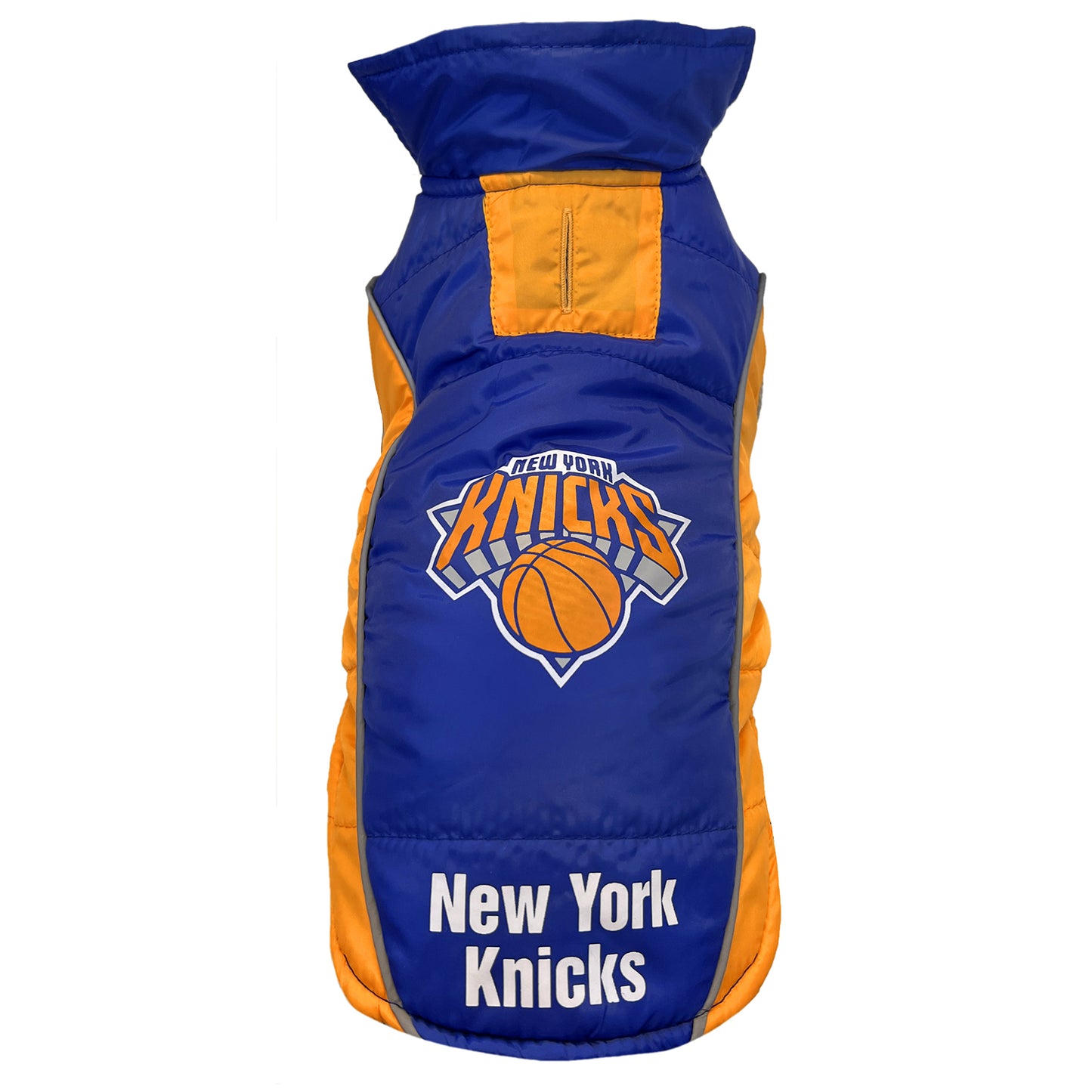 New York Knicks Pet Puffer Vest - Front View