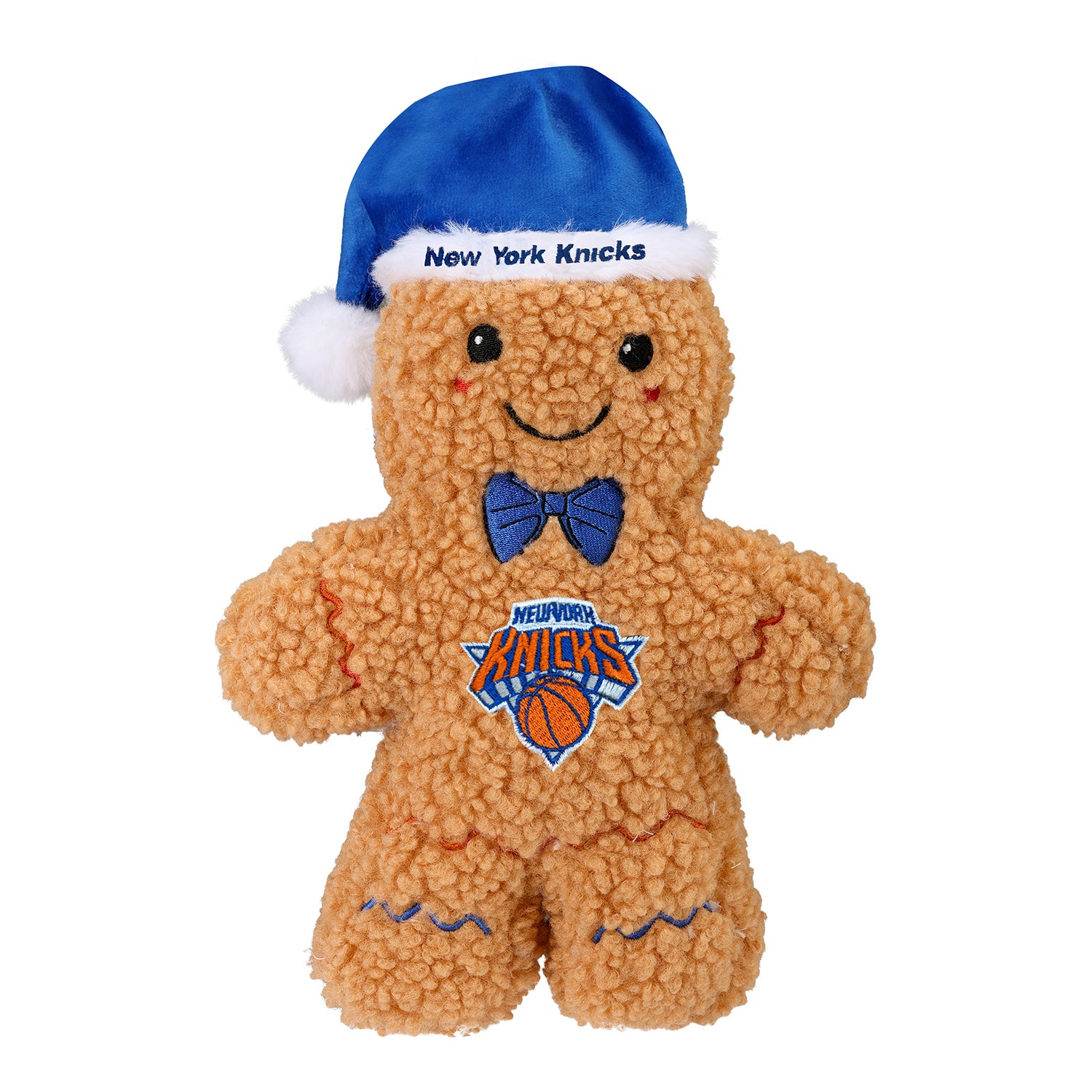 Knicks 10" Sherpa Gingerbread Man Plush - Front View