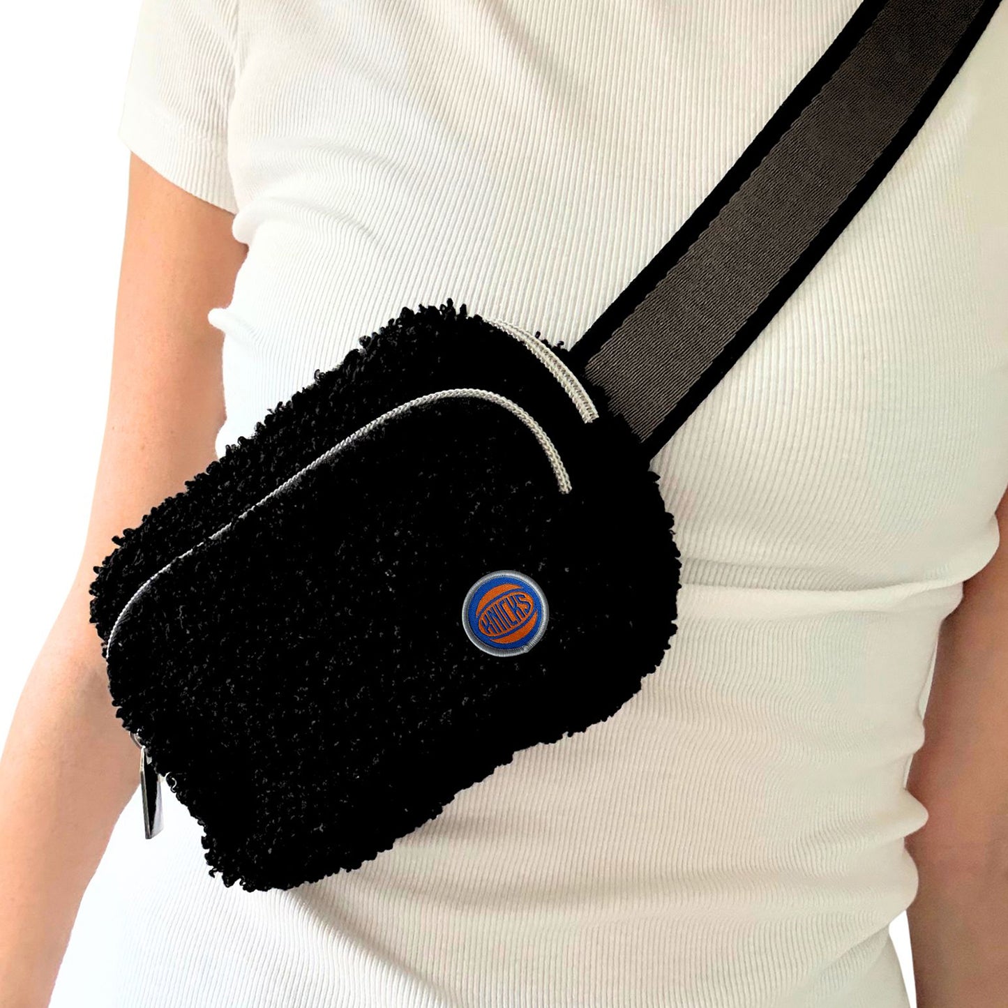 Jill Martin Knicks Sherpa Fanny Pack - Model View