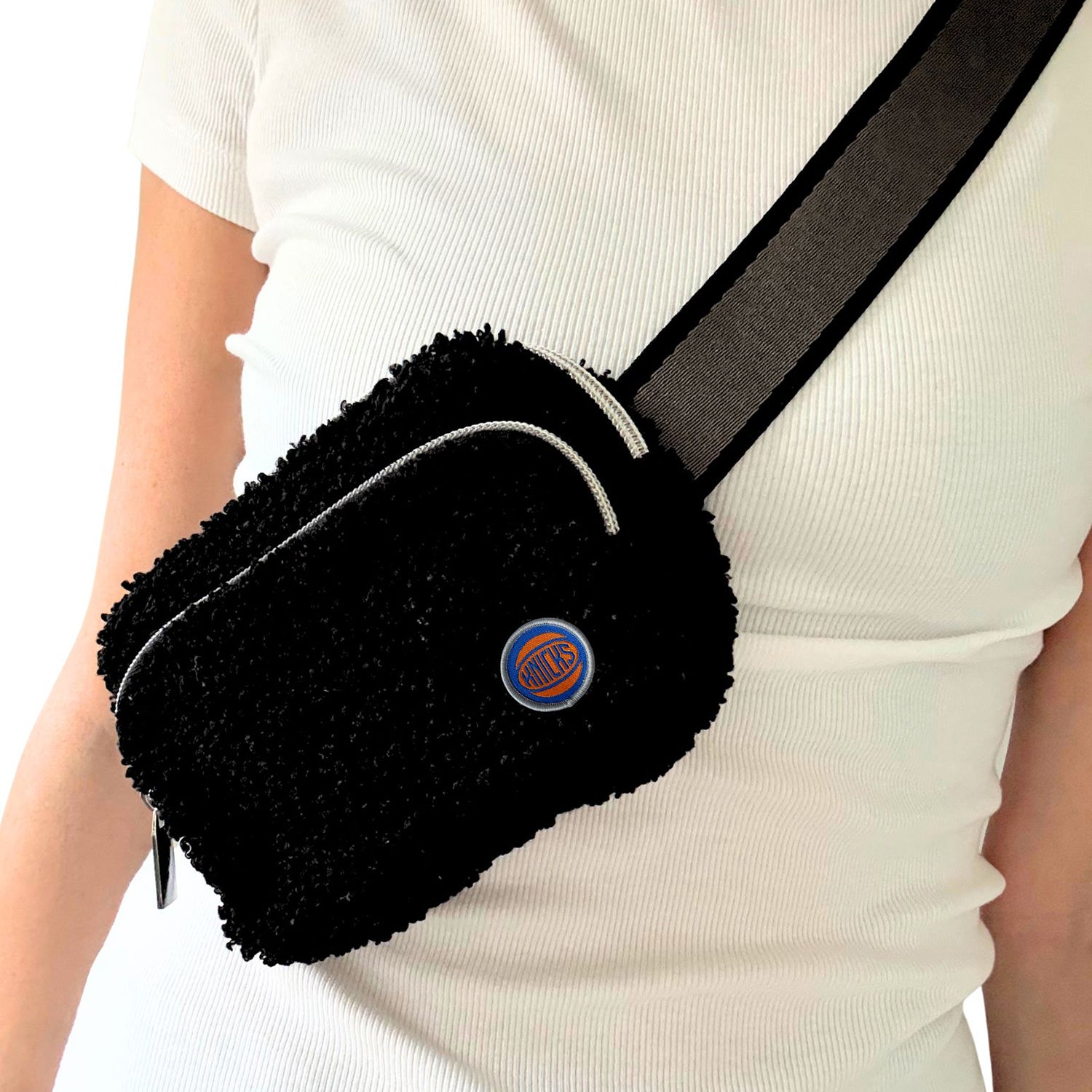 Jill Martin Knicks Sherpa Fanny Pack - Model View