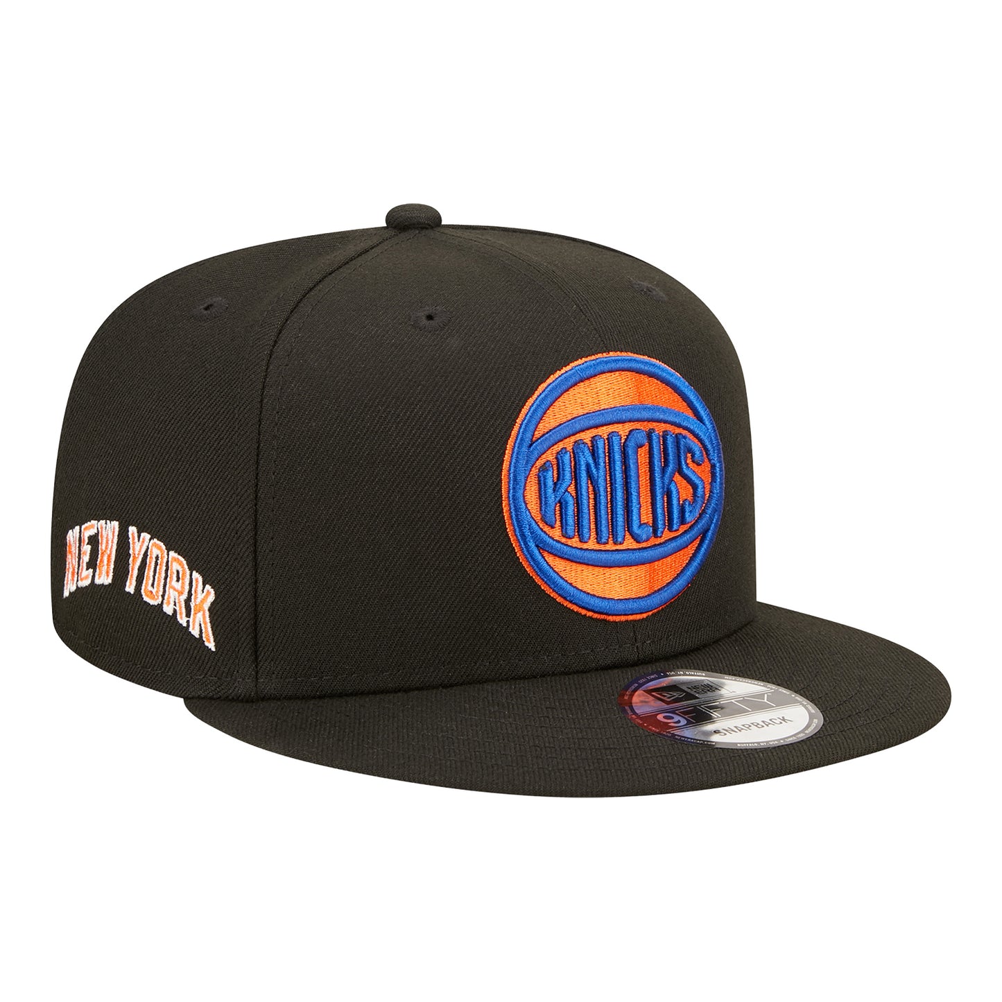 New Era Knicks City Edition 22-23 JR Kids Alt Snapback Hat - In Black - Right View