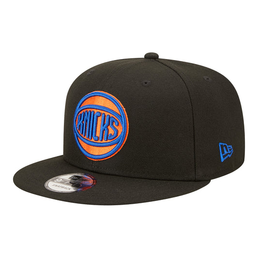 New Era Knicks City Edition 22-23 JR Kids Alt Snapback Hat - In Black - Left View
