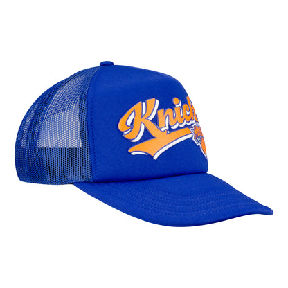 Youth '47 Brand Knicks Kirk Trucker In Blue - Front Right View