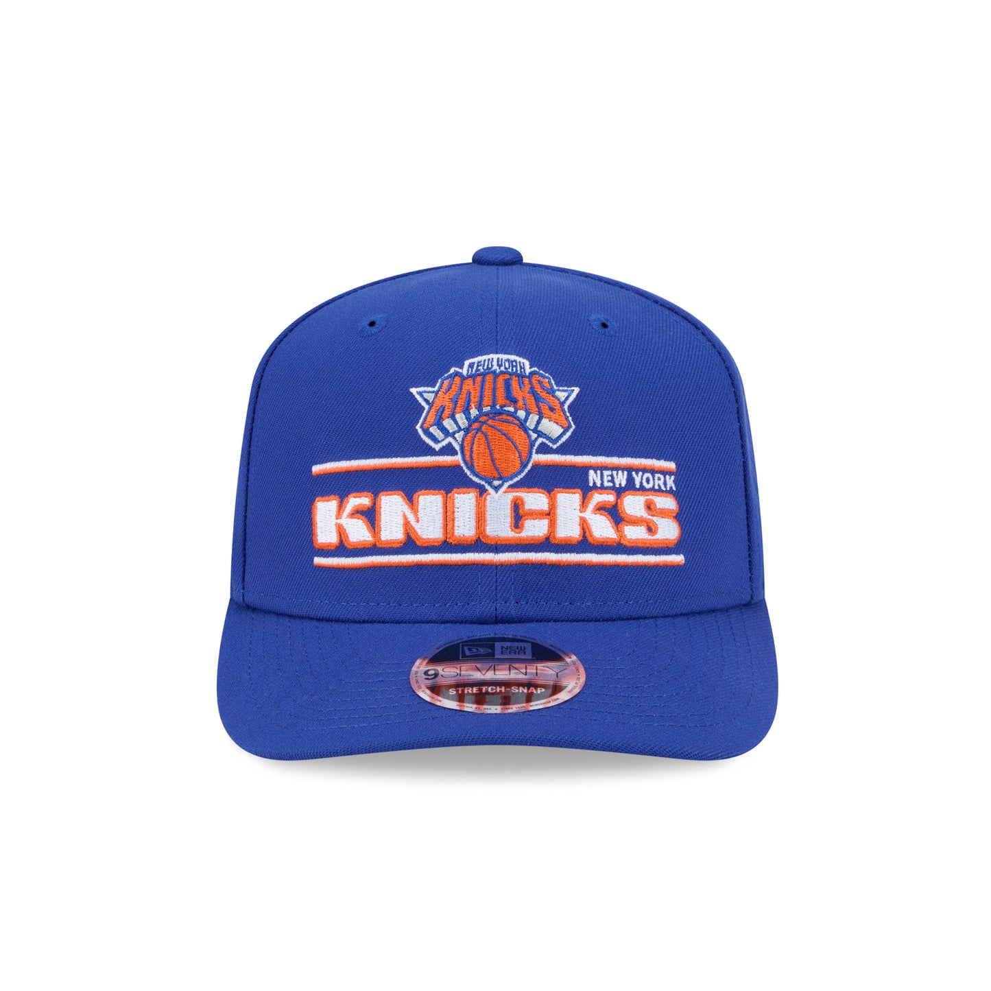 Youth New Era Knicks Stated 970 Stretch Snapback Royal - Front View