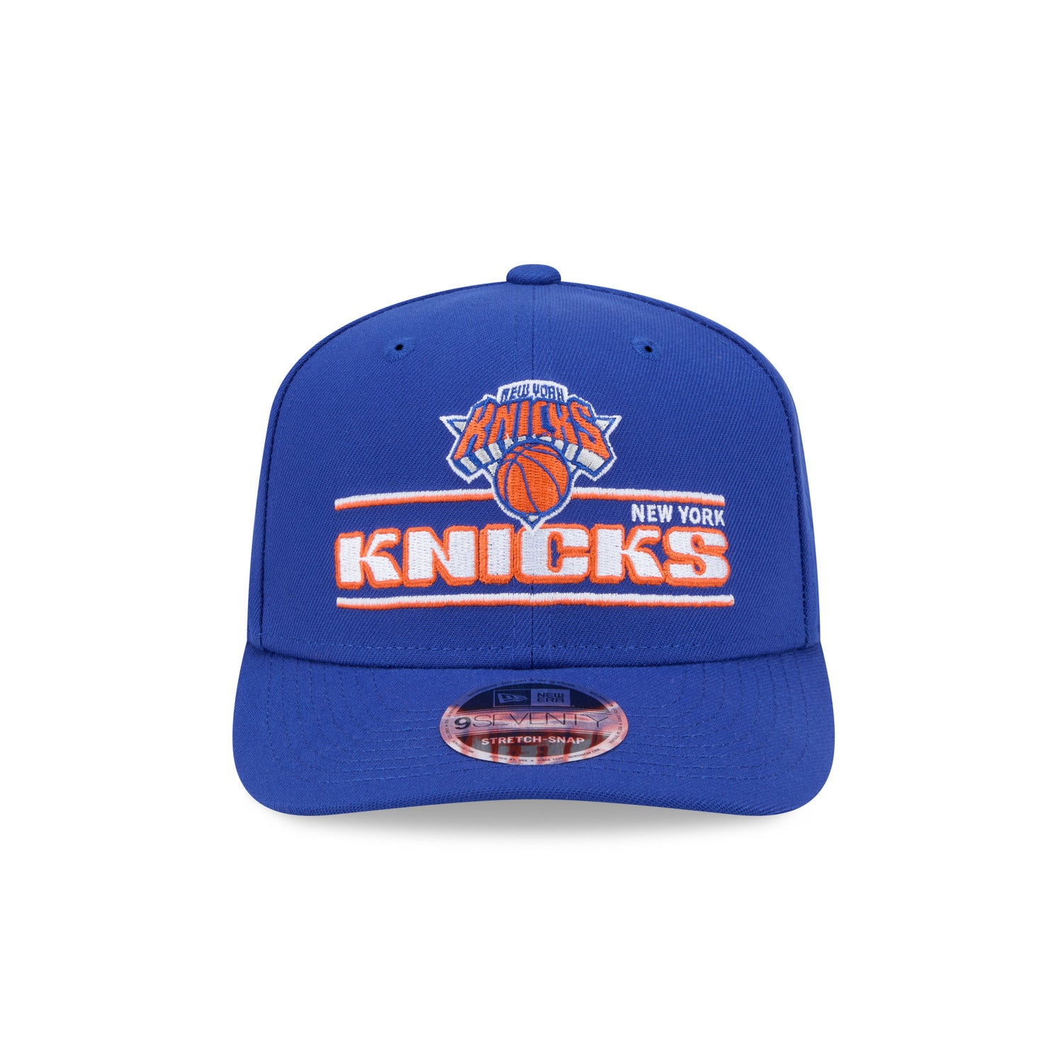 Youth New Era Knicks Stated 970 Stretch Snapback Royal - Front View