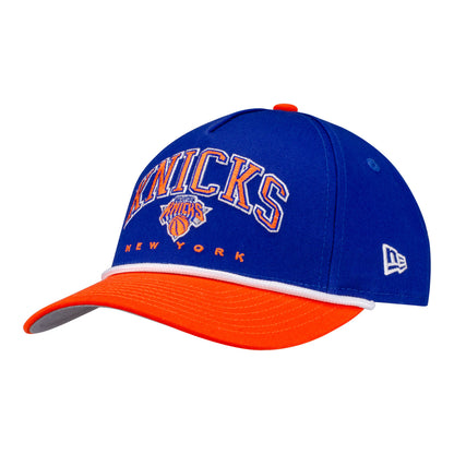 Youth New Era Knicks Arch 940 M-Crown A Frame Snapback Royal/Orange