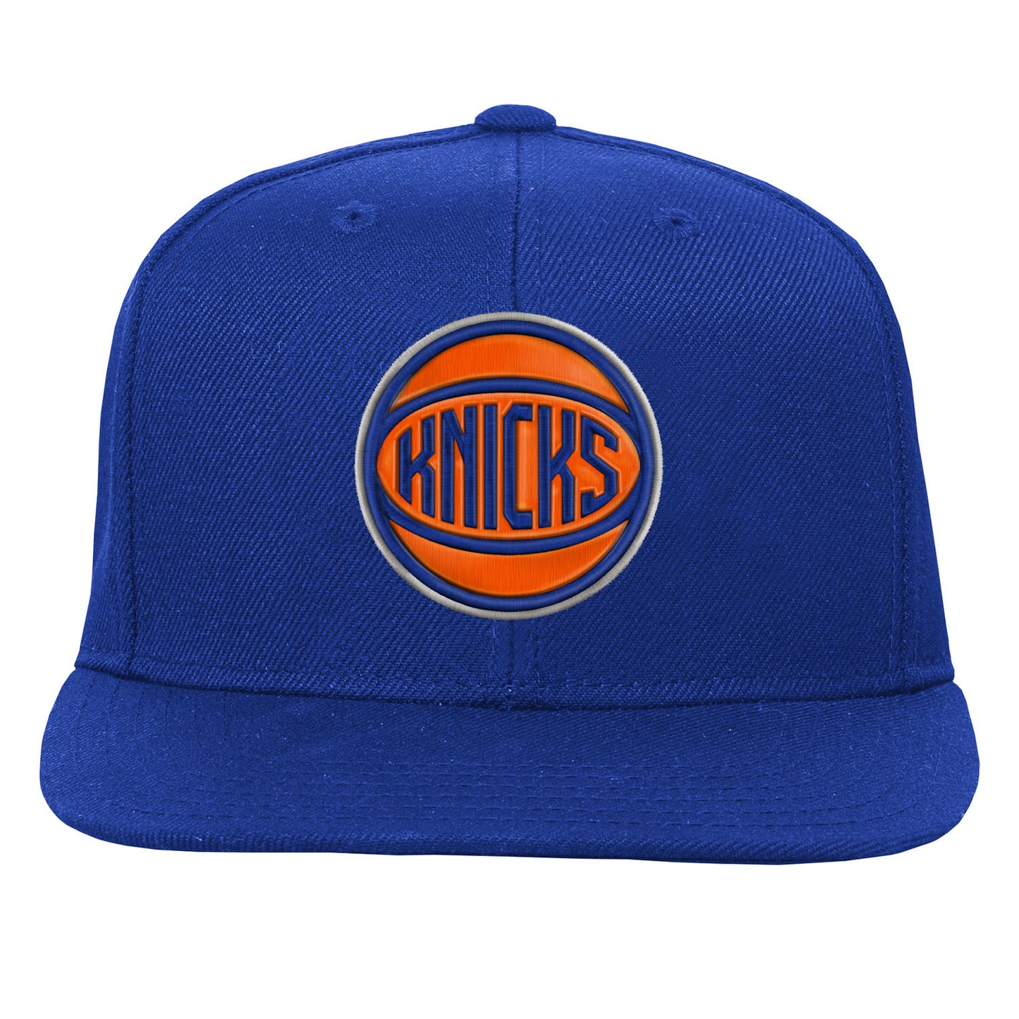 Youth Knicks Ball Logo Flatbrim Snapback - Front View