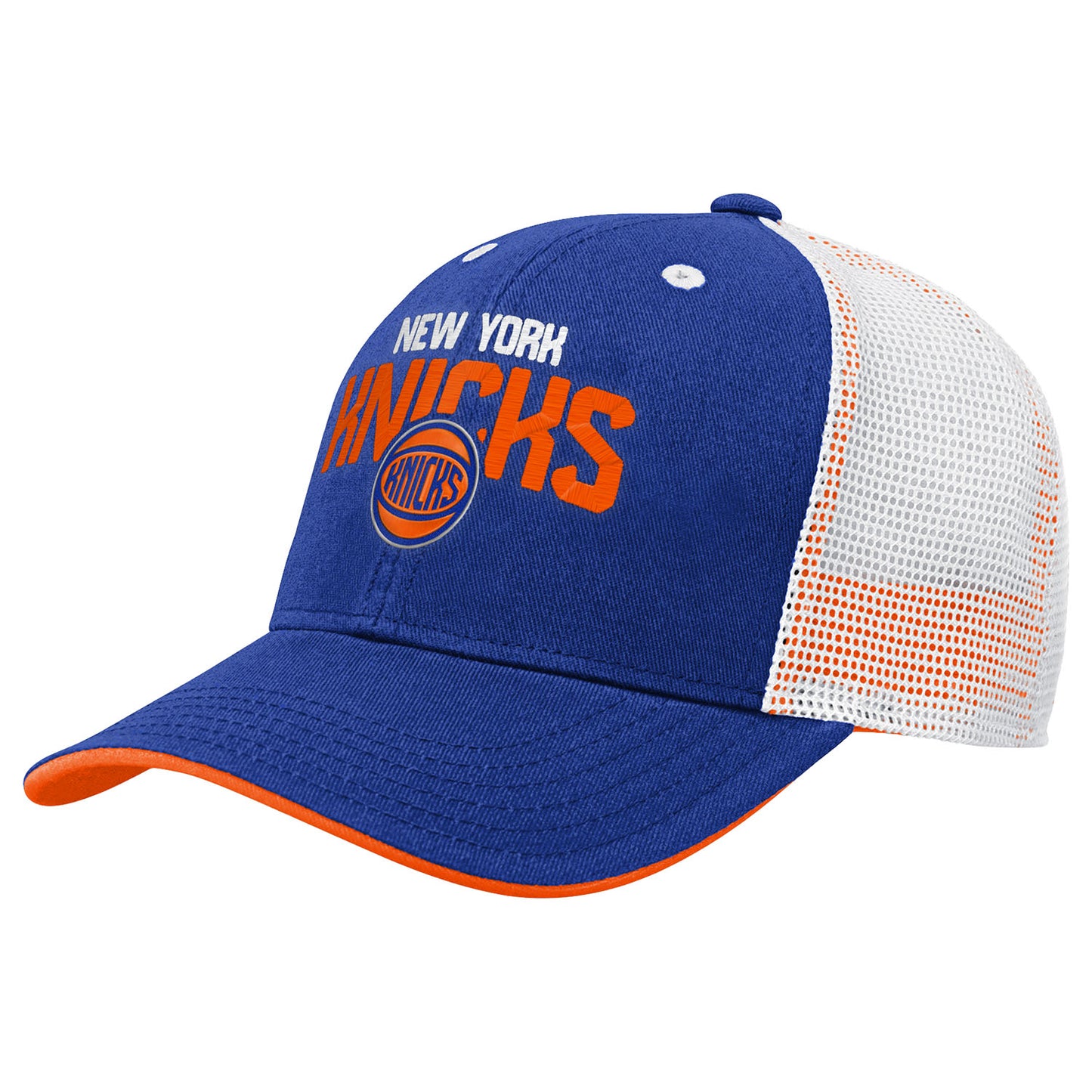 Youth Knicks Core Lockup Meshback Adjustable Hat - Front Left View