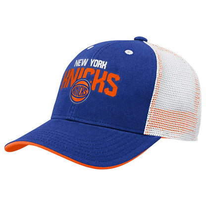 Youth Knicks Core Lockup Meshback Adjustable Hat - Front Left View