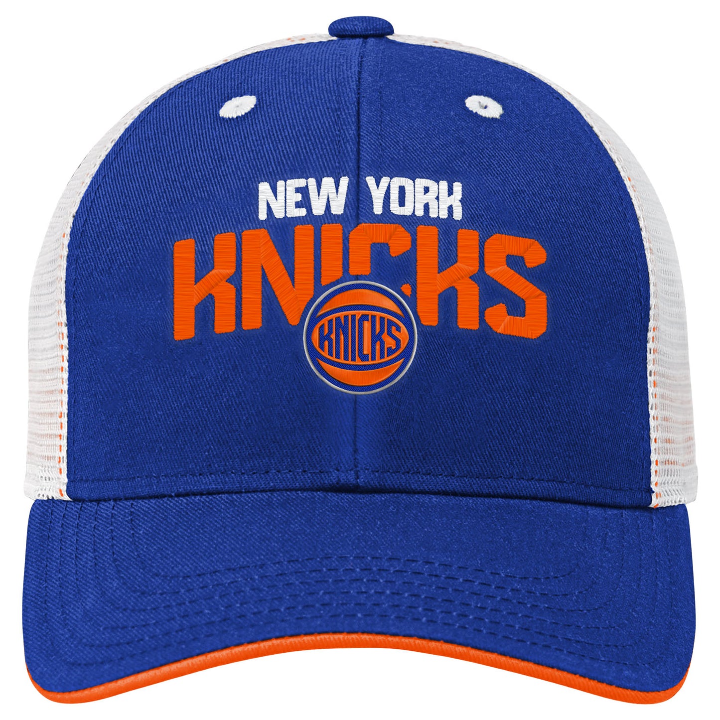Youth Knicks Core Lockup Meshback Adjustable Hat - Front View