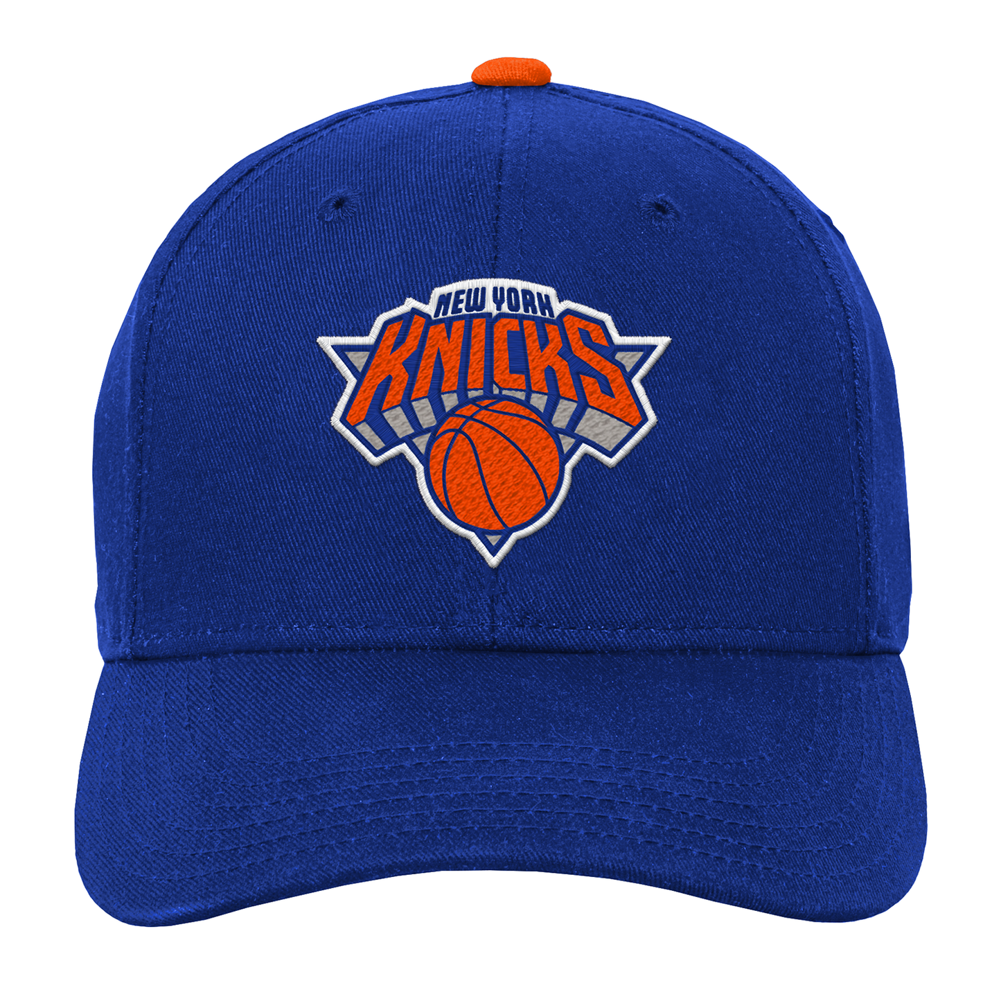 Youth Knicks Logo Precurved Snapback - Front View