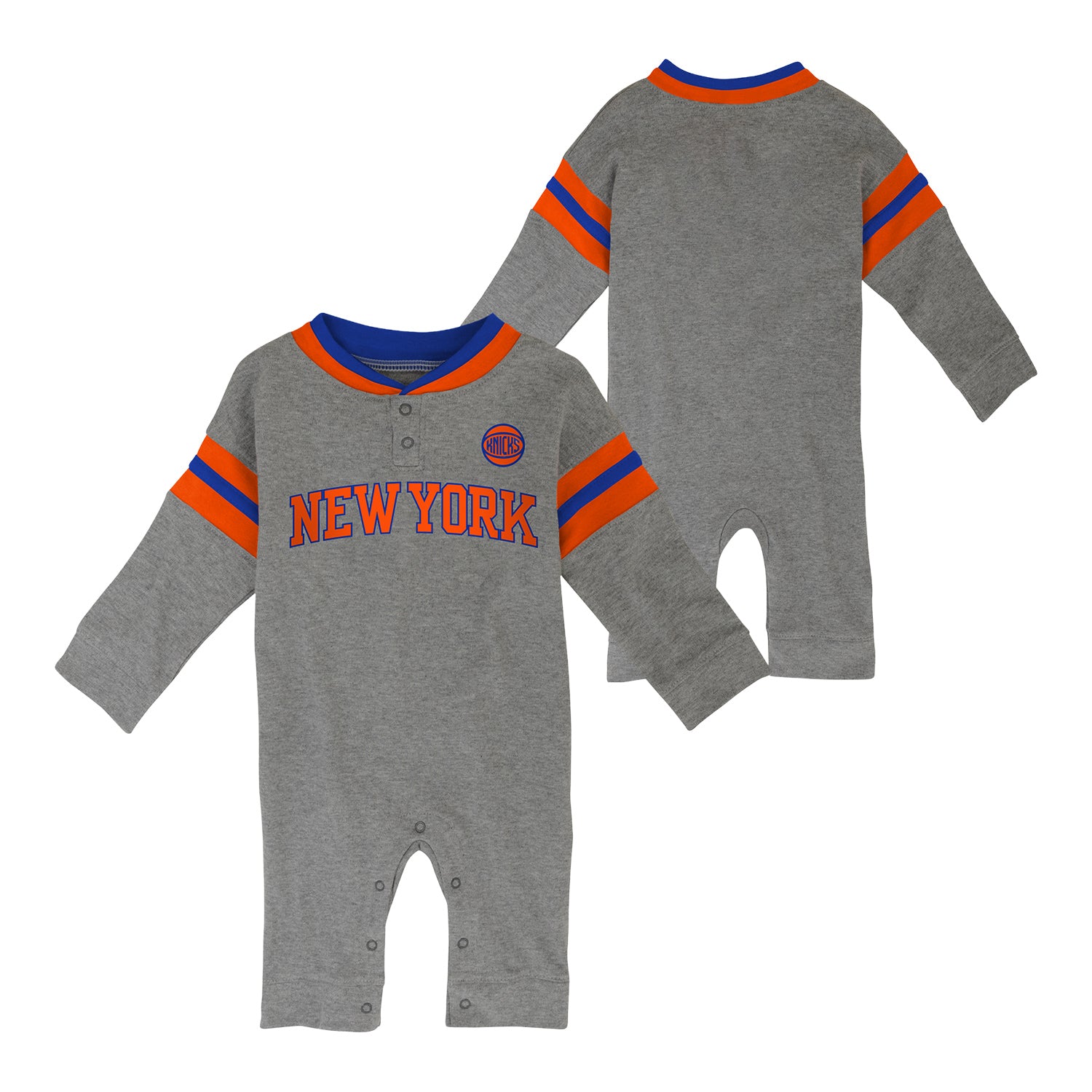 Infant Knicks Defender Onesie In Grey - Front View