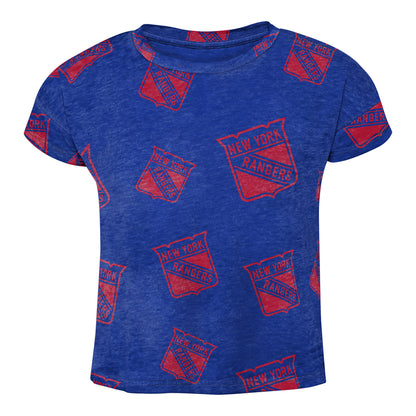 Infant Knicks Chase Your Goals Top & Short Set In Blue - Front View