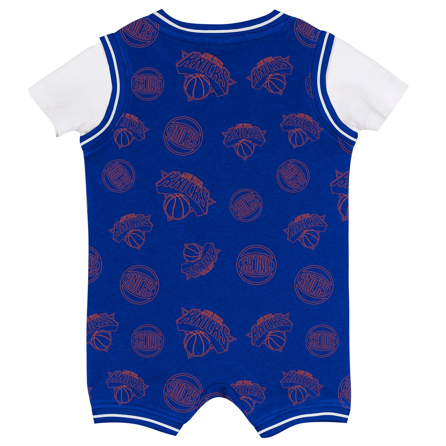 Newborn Knicks Logo Mania Romper Onesie - Back View