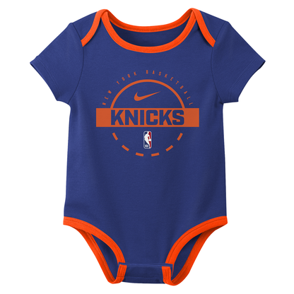 Nike Newborn Knicks 2 Pack Onesie Set - Front View