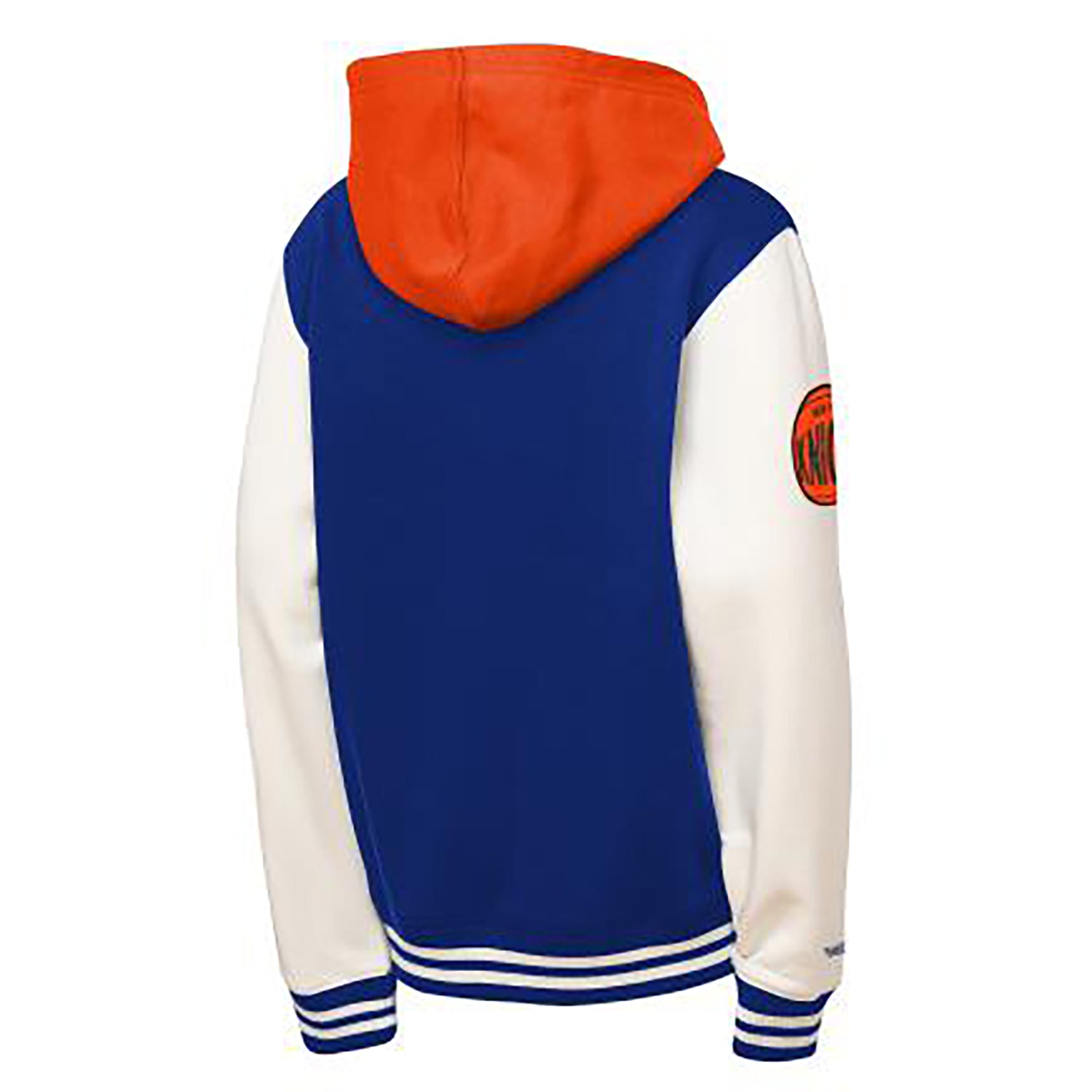 Toddler Mitchell & Ness Knicks Court Side Fleece Hooded Jacket - Back View