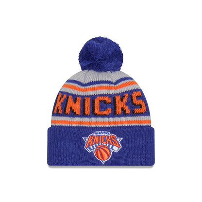 Youth New Era Knicks Wordmark Knit Pom - Front View