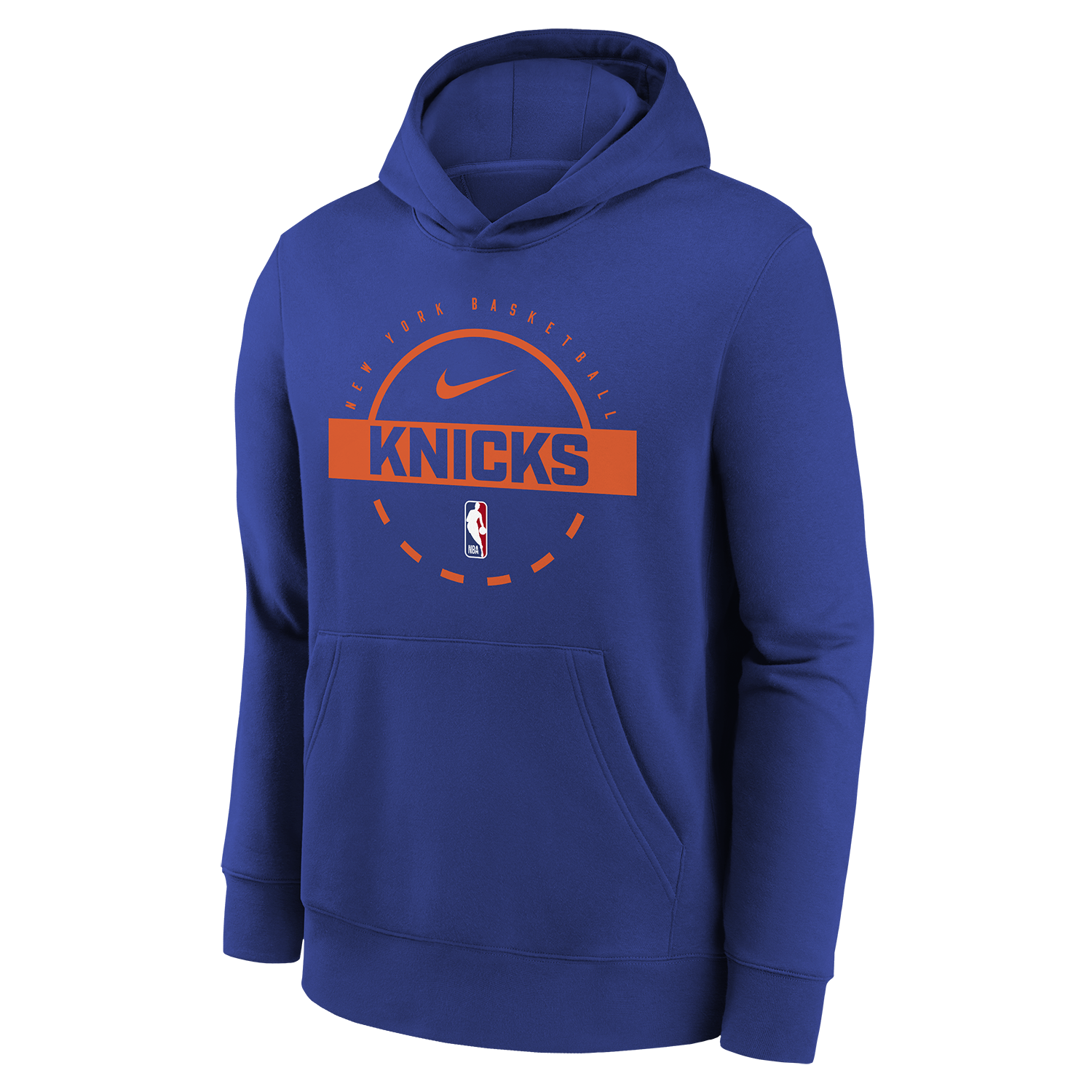 Youth Nike Knicks Club Fleece Practice Hoodie - Front View
