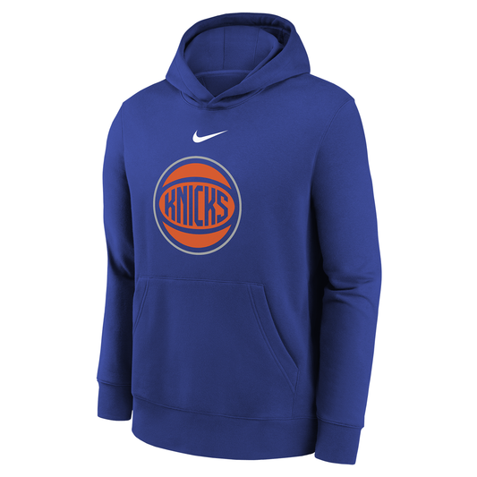 Youth Nike Knicks Club Ball Logo Hoodie - Front View
