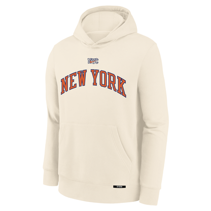 Youth Nike Knicks City Edition 2025-26 Club Wordmark Hoodie - Front View