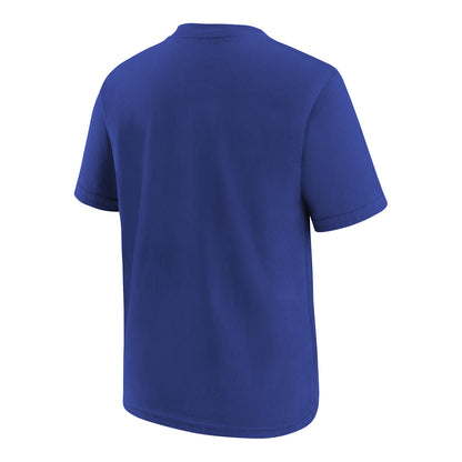 Youth Nike Knicks Empire City Tee In Blue - Back View
