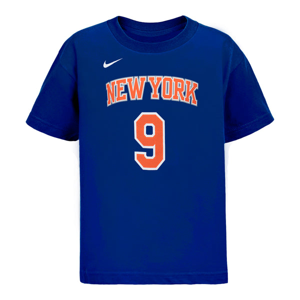 Youth Knicks Barrett #9 Name & Number Tee - In Blue - Front View