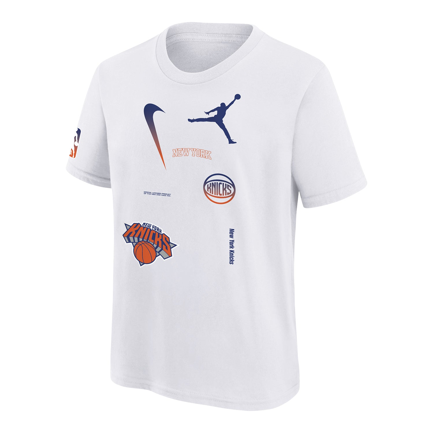 Youth Statement 22-23 Jordan Brand Courtside Max90 Tee In White - Front View
