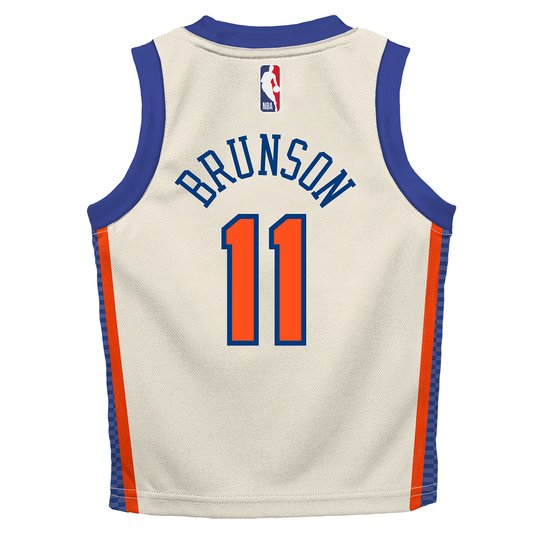 Kids 2025-26 Knicks Jalen Brunson City Edition Jersey - Back View