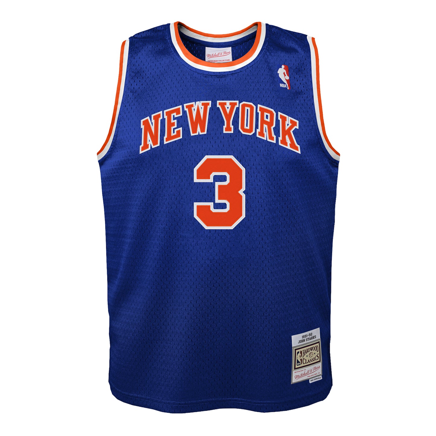 Mitchell & Ness Youth Knicks John Starks Swingman Jersey In Blue - Front View