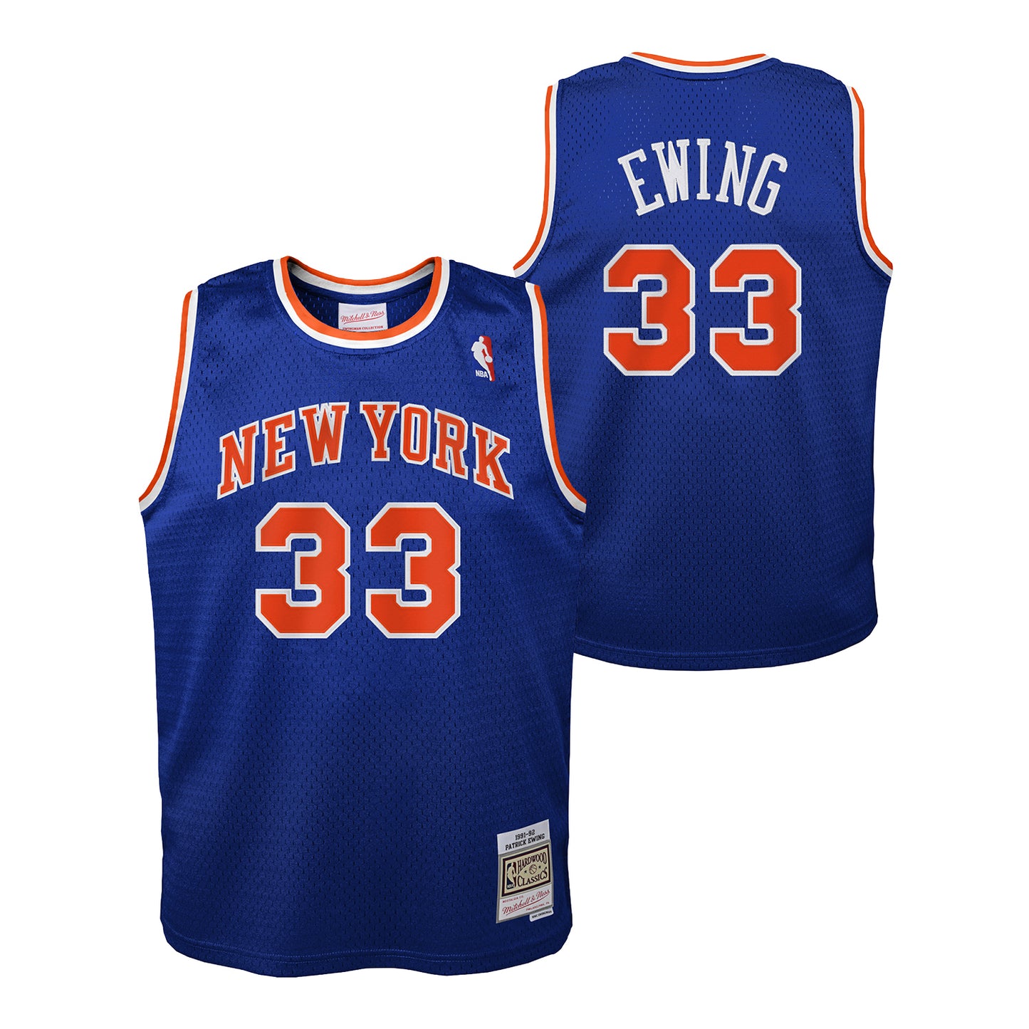 Mitchell & Ness Kids Knicks Patrick Ewing Swingman Jersey In Blue - Back View