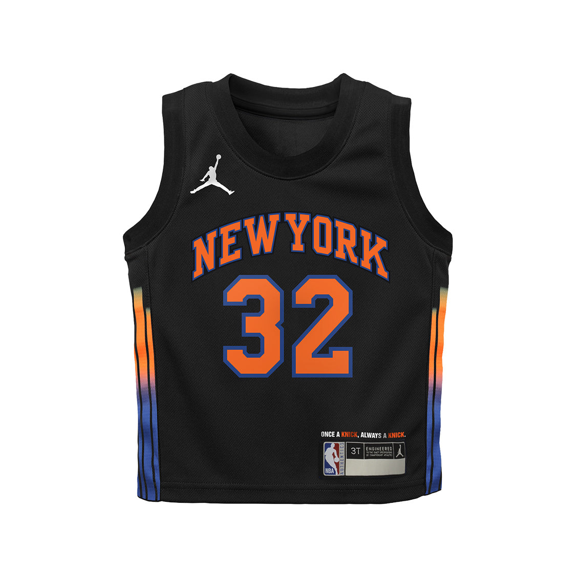 Kids Karl-Anthony Towns Black Statement Swingman Jersey - Front View