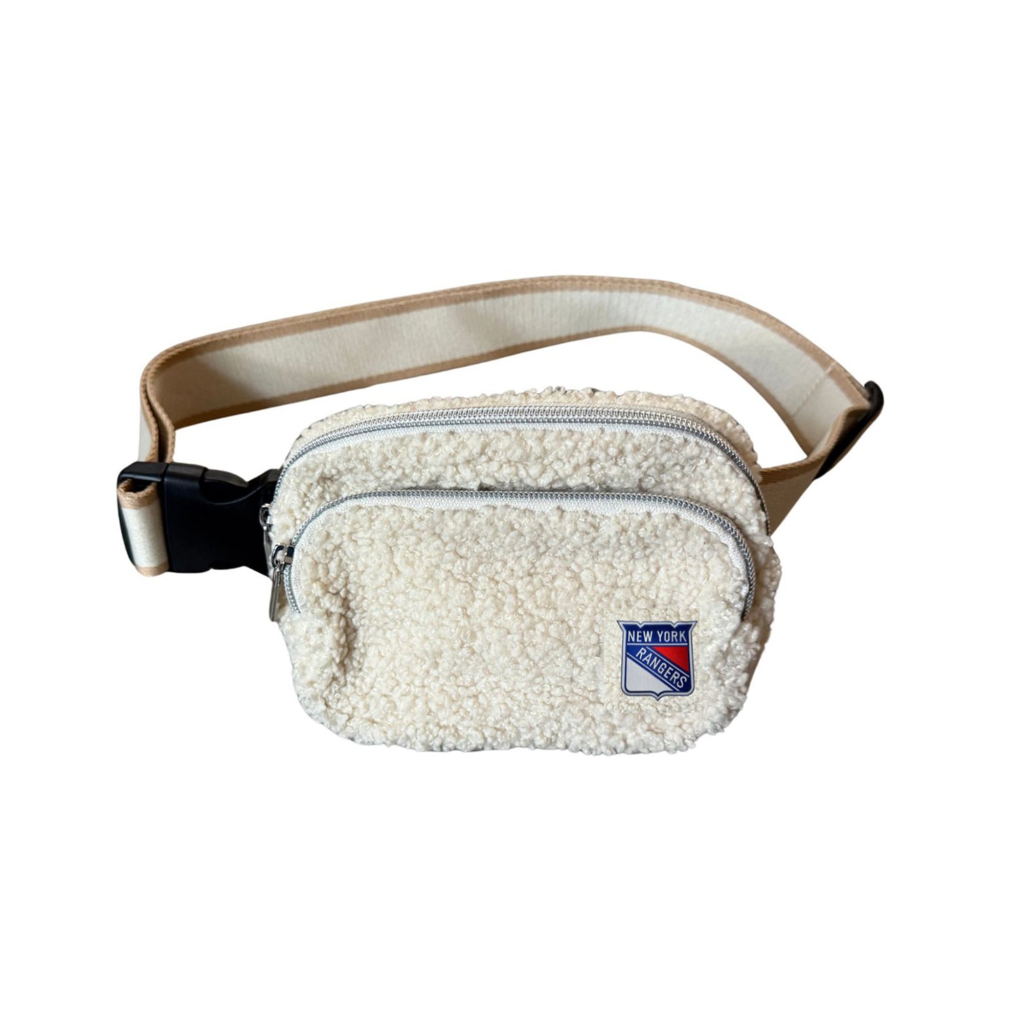 Jill Martin Rangers Cream Sherpa Fanny Pack - Front View