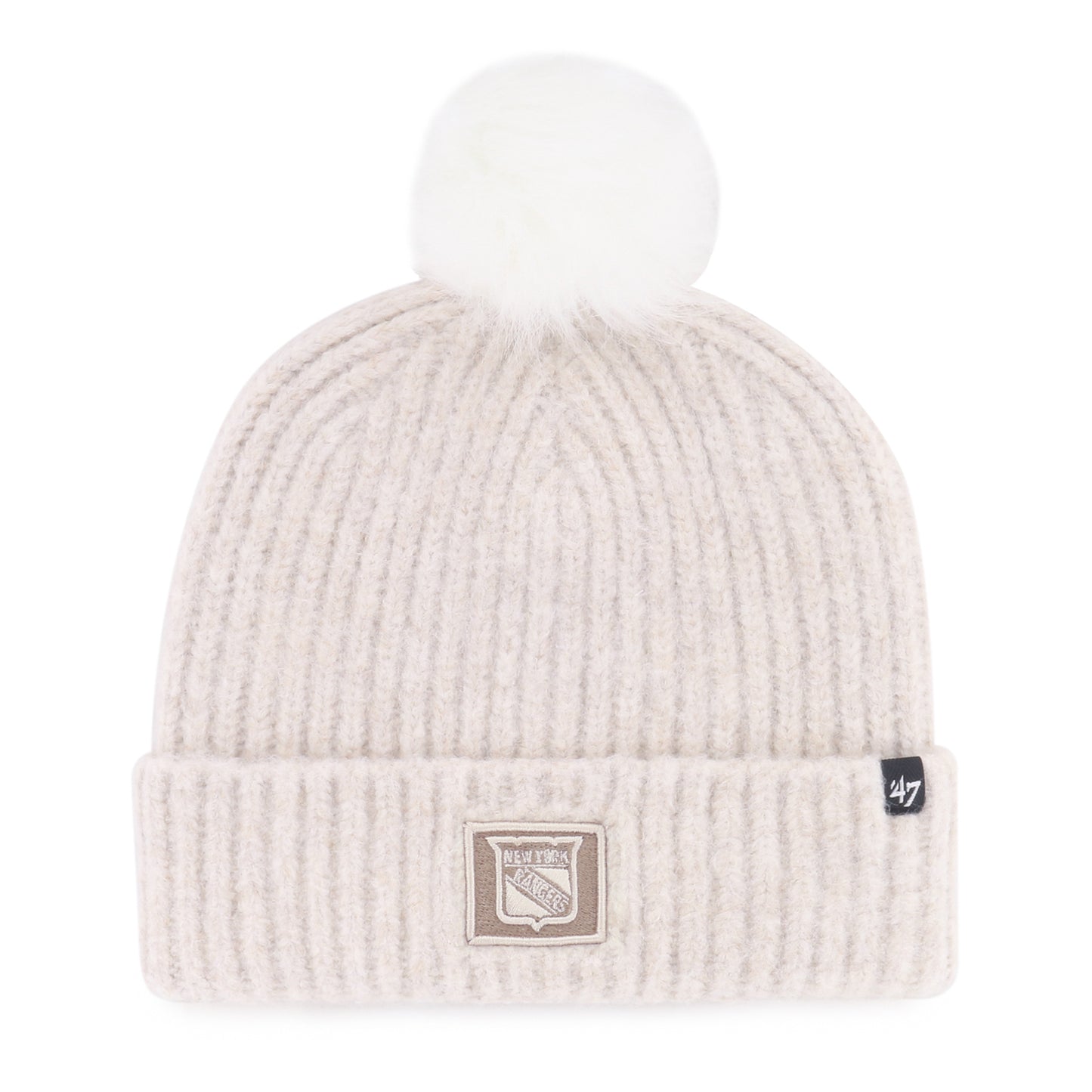 Women's '47 Brand Rangers Mojave Mellow Cuff Pom Knit - Front View