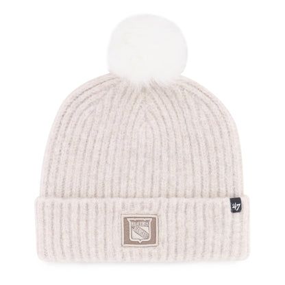 Women's '47 Brand Rangers Mojave Mellow Cuff Pom Knit - Front View