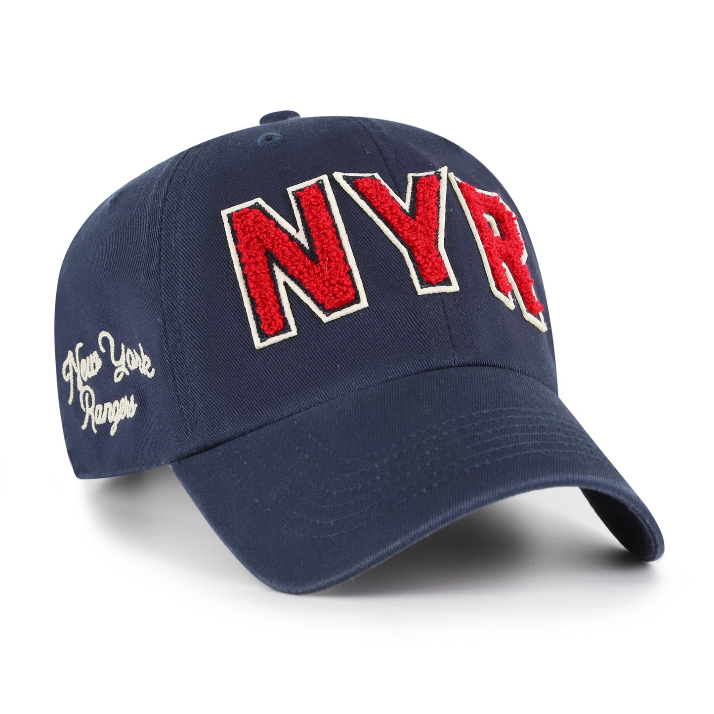 Women's 47 Brand Rangers Navy Zoey Clean Up - Front Left View