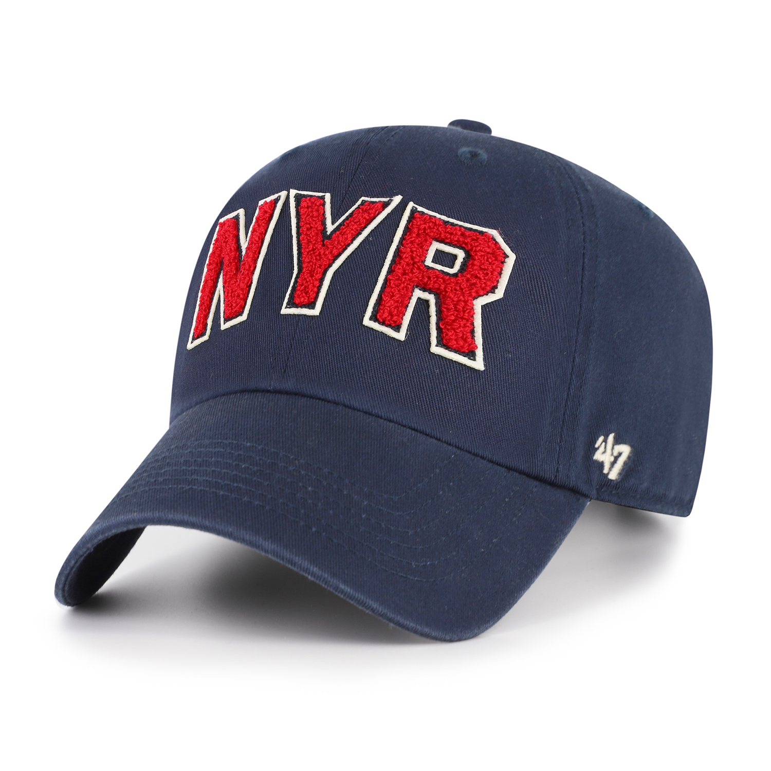 Women's 47 Brand Rangers Navy Zoey Clean Up - Front Right View